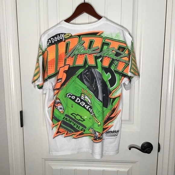 CHASE AUTHENTICS NASCAR Mark Martin Go Daddy Dual Graphic Racing T Shirt. - Picture 7 of 13